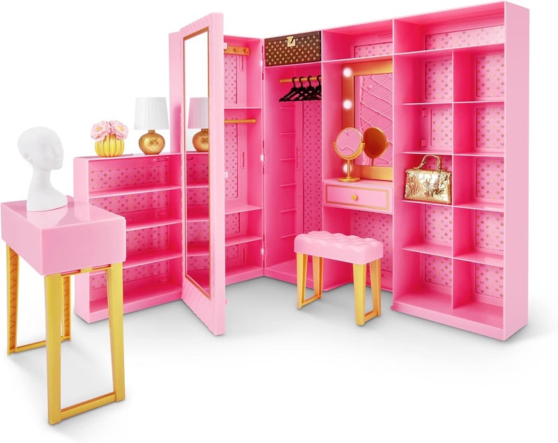 Mini Brands Mini Fashion Dream Wardrobe by ZURU with Exclusive Metallic Mini Fashion Bag and 25+ Storage Areas to Hold Doll Accessories Gift - Image 4